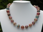 Vintage Pastel 14mm Fiorato Necklace